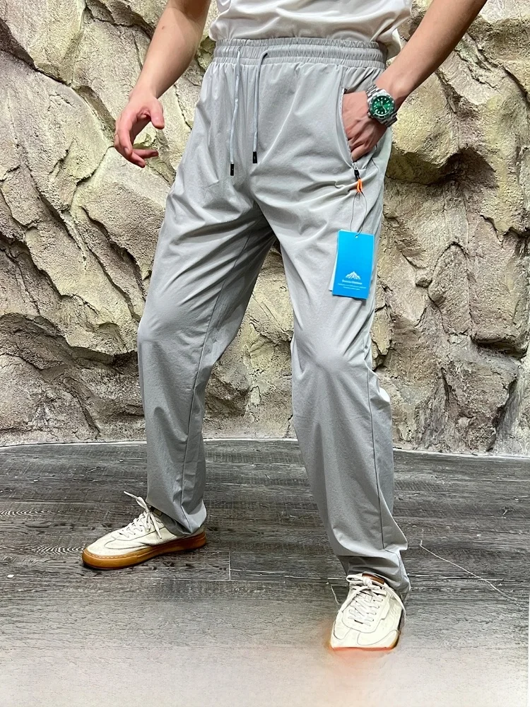 

Profional Outdoor Ice Silk Qui Dry Fabric Straight Leg Casual Pants Breathable Elastic Spring Summer New Arrival