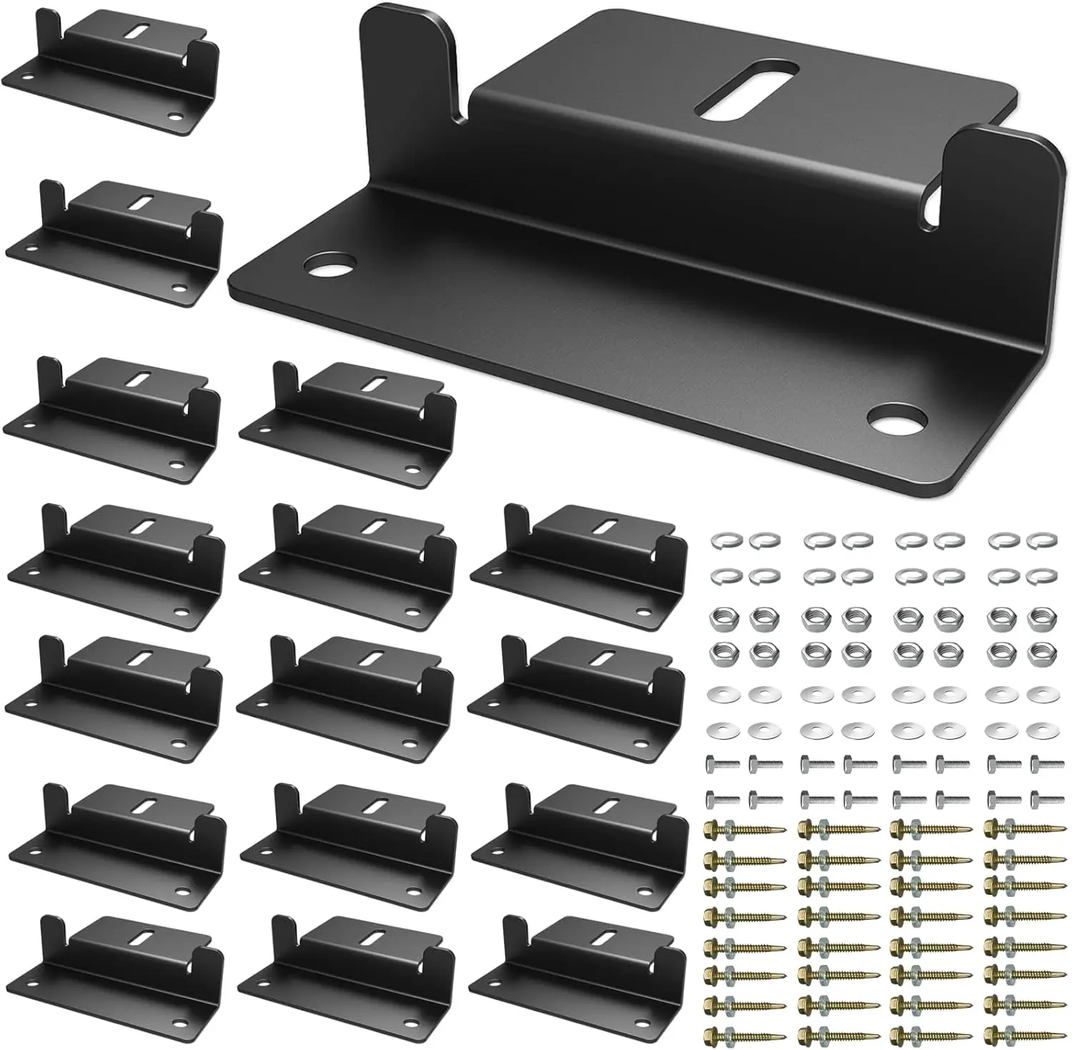 16 PCS Lightweight Aluminum Solar Panel Mounting Z Brackets for RVs, Trailers, Boats, Vans
