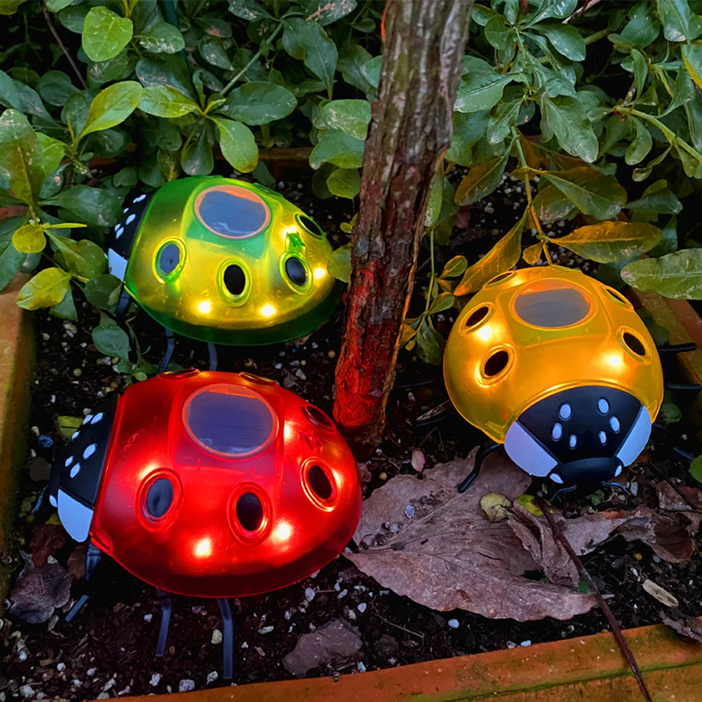 

Solar-powered Lawn Lights Ladybug-shaped Lights Fence Lights Garden Lights Creative Lamps Holiday Garden Lawn Decoration
