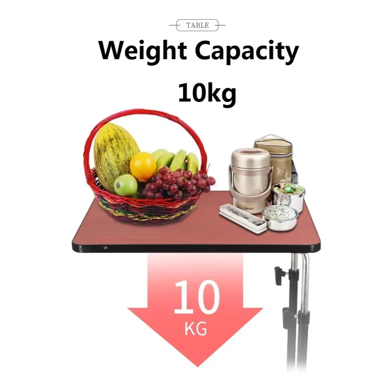 طاولة فوق السرير مع عجلات متحركة بجانب السرير وطاولة طعام قابلة للتعديل #4