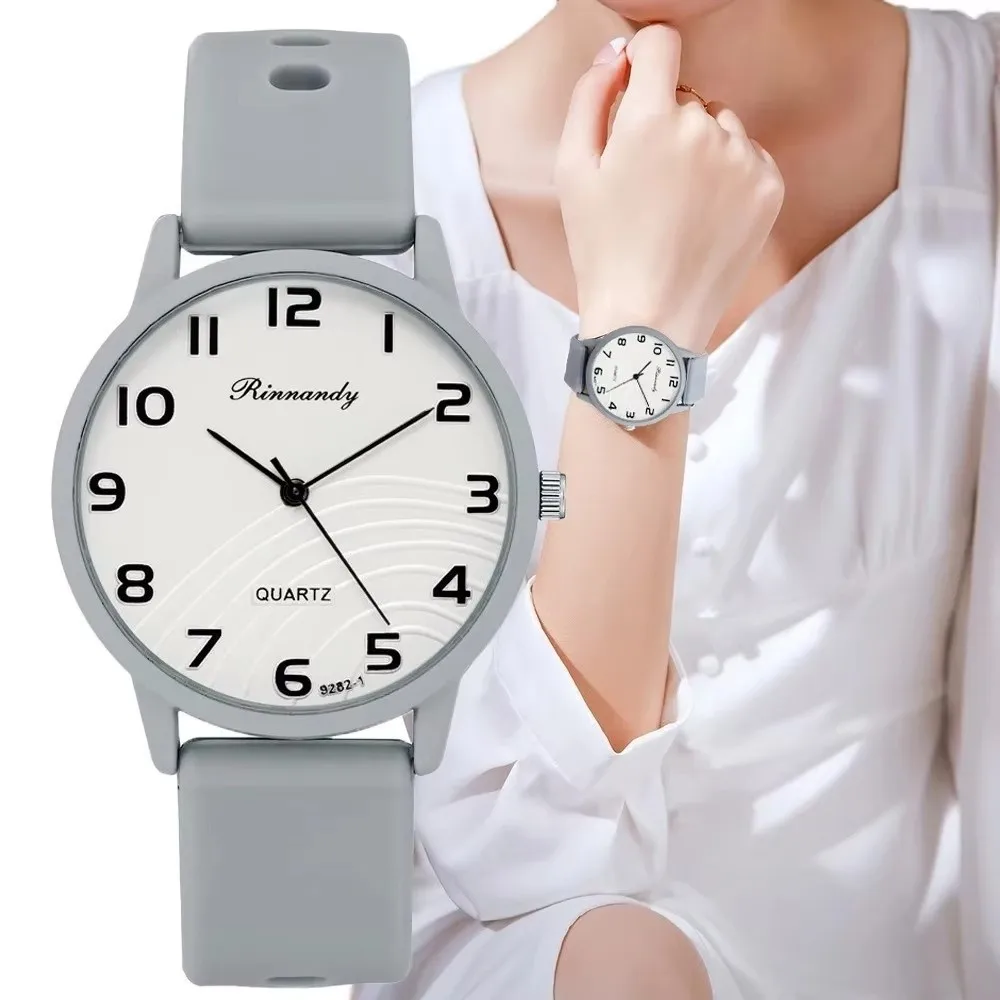 Hot Arabic Dial Women Watches Silicone Band Sports Ladies Ladies Quartz Watch Simple Clock Wristwatches Student Couple Gift