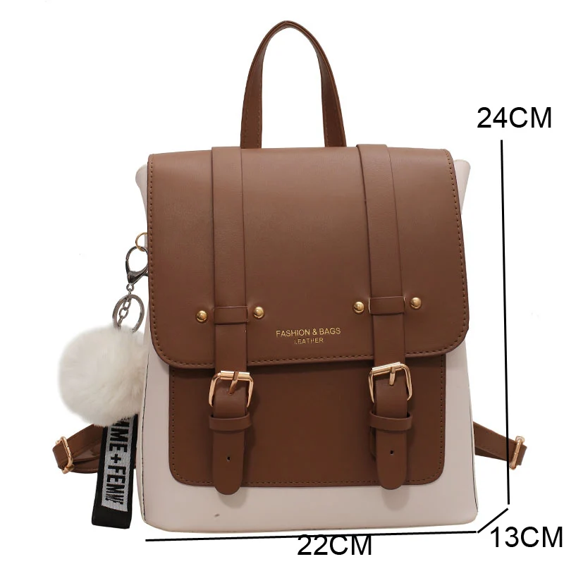 Fashion Women Backpack Female High Quality Leather Small Book School Bags for Teenage Girls Sac A Dos Travel Rucksack Mochilas