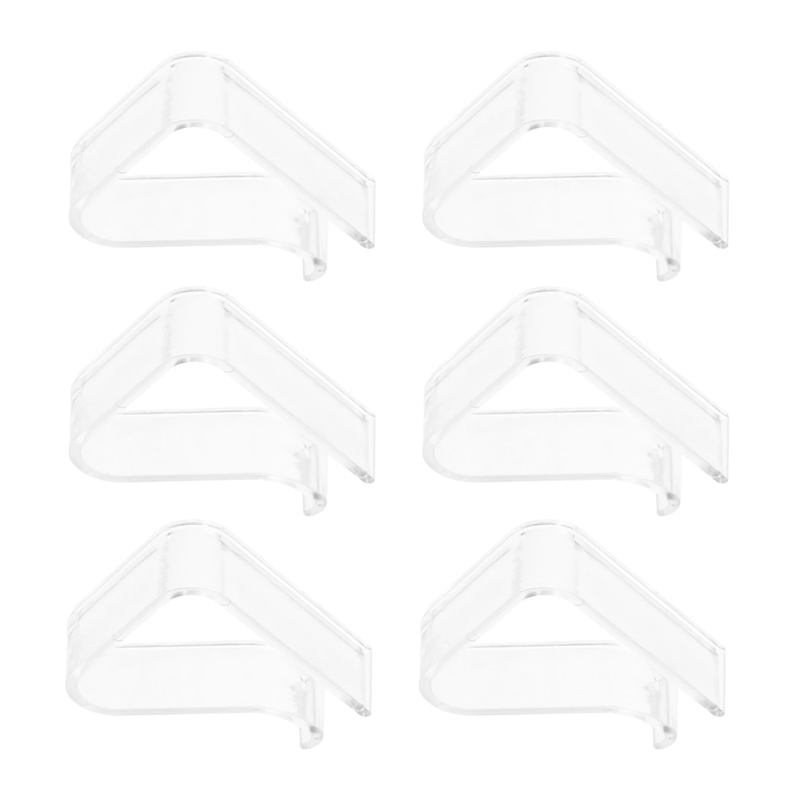 

6Pcs Clear Tablecloth Holders Non-Slip Grip for Home Restaurant Cafe Table Cover Clips Easy to Use Clamps Tablecloth Holders