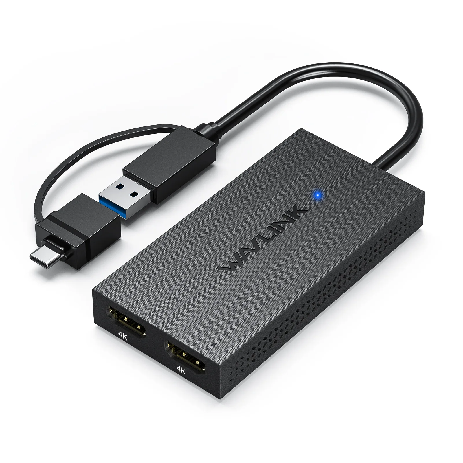 USB 3.0/USB C to HDMI DVI Display Adapter Thunderbolt 3 Compatible External Monitor Laptop Graphics Streaming Converter