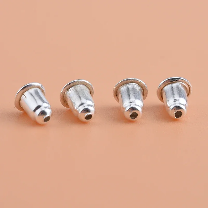 5 pairs of S925 sterling silver Bullet earplugs, cap earbuckles and earpieces handmade DIY jewelry accessories