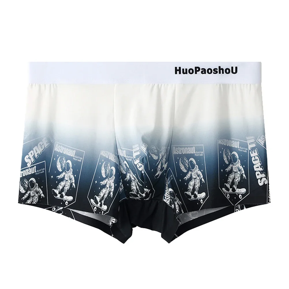 Men Loose Boxer Shorts Brazilian Underwear Breathable Gradient Print Sexy Panties Thin Seamless Trunks Seamless Underpants Men - Image 5