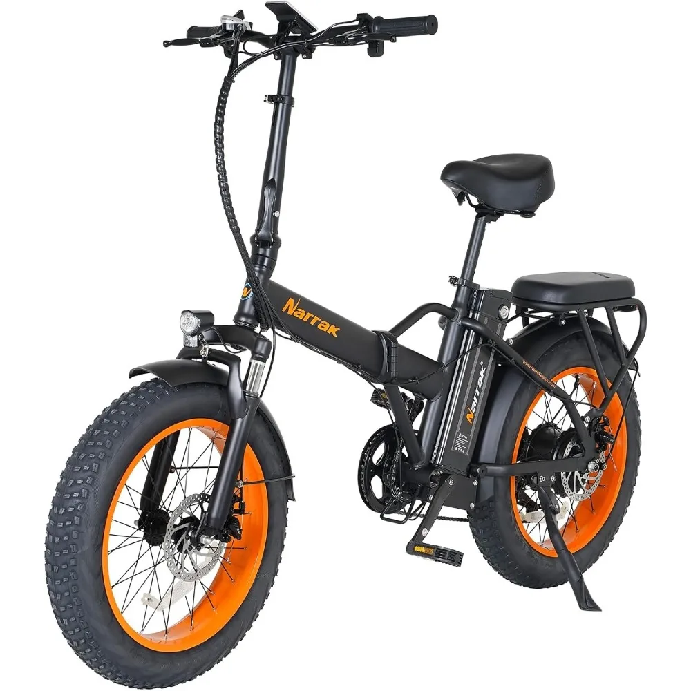 Folding Electric Bike,48V & 624Wh Lithium Removable Battery, Peak 1100W Brushless Motor, Max Speed 28Mph,Step-Over/Thru Frame