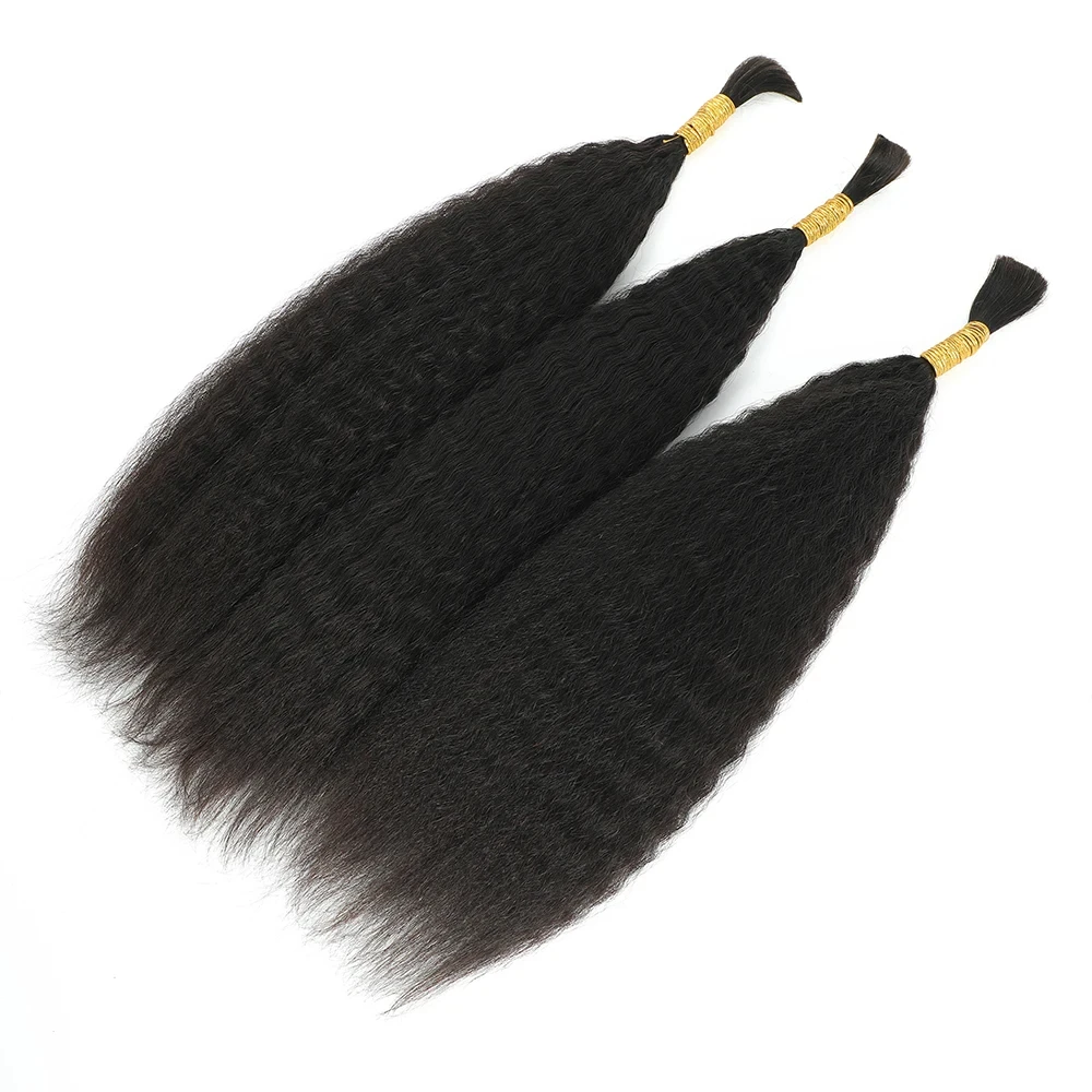 Kinky Steil Menselijk Vlechthaar Geen Inslag Yaki Bulkhaar Voor Het Vlechten Van 100% Onbewerkte Braziliaanse Remy Human Hair Extensions