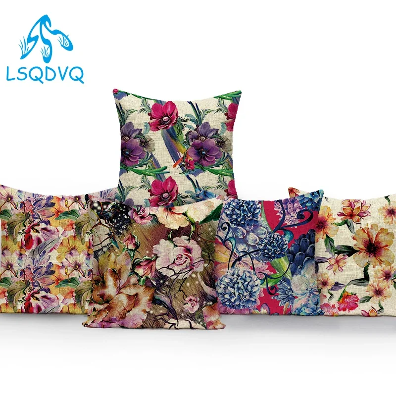 colorful 3D flower cojines decorativos para sofa pillow cushion cover decoratives sofa home cushion cover living room almofadas