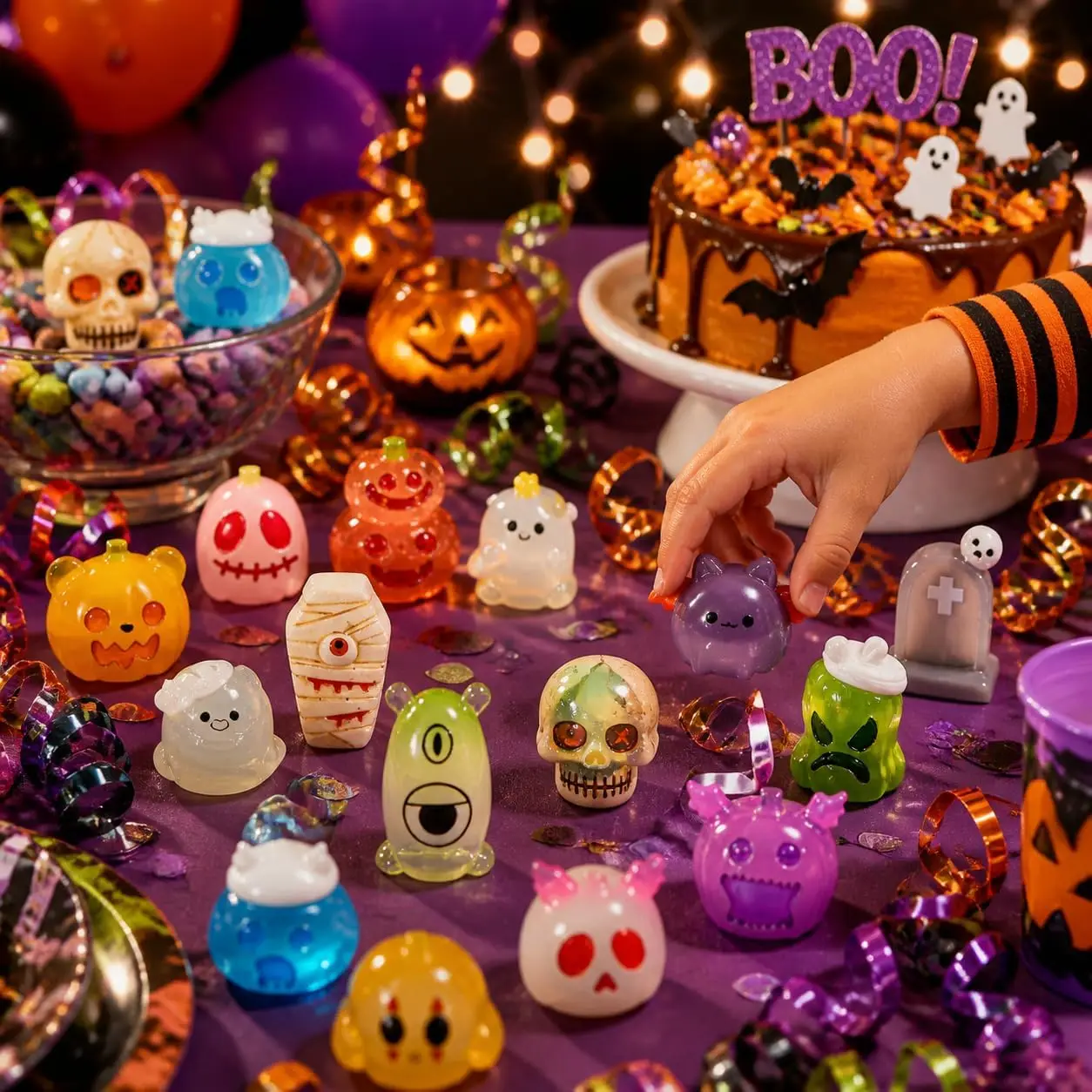 Figuritas de Resina que Brillan en la Oscuridad para Halloween, Calabaza, Calavera, Diablo, Decoración de Micropaisajes, Jardín de Hadas, Manualidades, Decoraciones para Fiestas