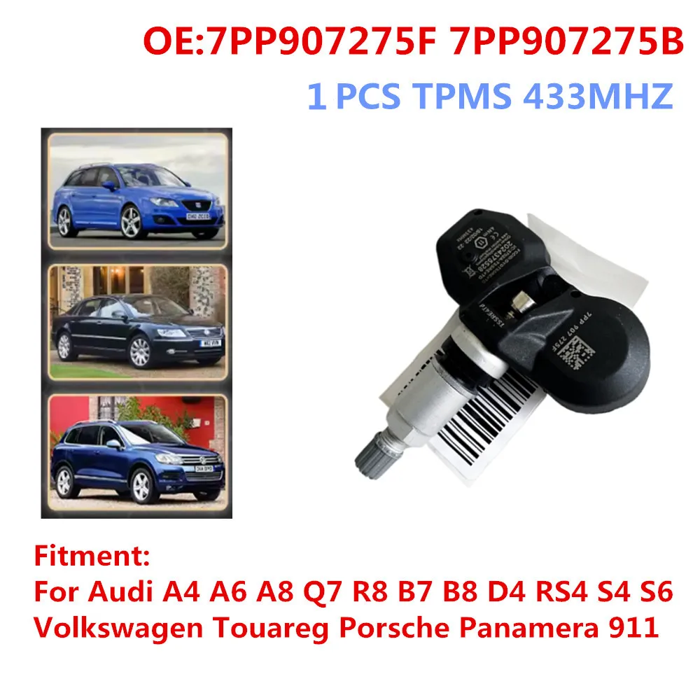 

7PP907275F 433MHz TPMS Tire Pressure Monitor Sensor System For Audi A4 A6 Allroad A8 Q7 R8 RS4 RS7 S4 S6 S8 2000-2018 7P0907275