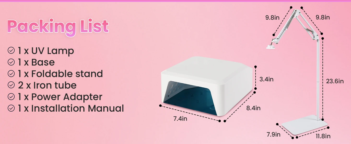 35W UV LED Nail Lamp Rechargeable Wireless LED Foot Curing Light for Manicure Gel Drying Light Beauty Nail Art Pedicure UV Lamp