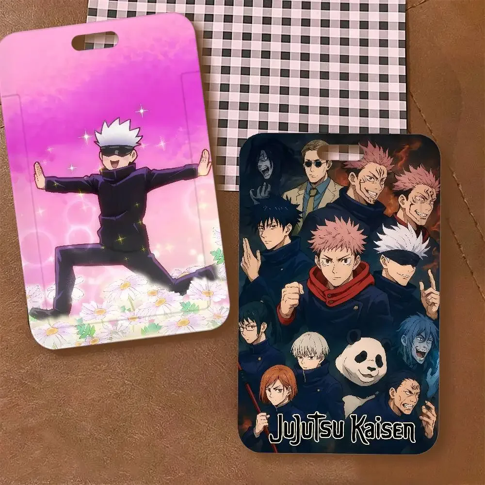

Anime G-Gojo Satoru ID Badge Card Holder Lanyard Kids Credit Card Case Neck Strap Door Card Holder Credentials Gift