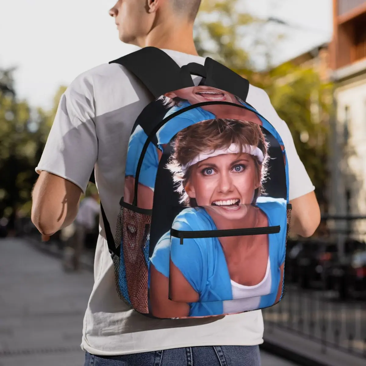 Olivia Newton-John Physical Backpack Daypack Large Capacity Children BookBag School Bag Shoulder Bags for Men Women