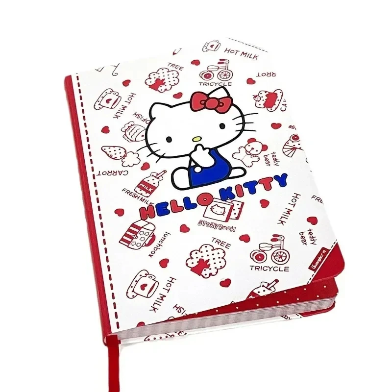 Sanrio Hello Kitty Notebook Cute Cartoon Journal Coloring Page Hard Shell Girly Heart Notebook Office Supplies Stationery