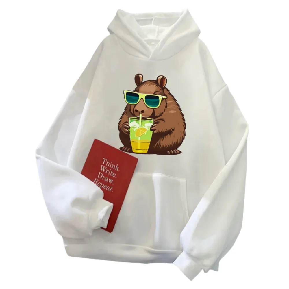 

y2k Super cute capybara streetwear kawaii harajuku sweatshirt ropa men women winter clothes outerwear outfit anime hoodie loose