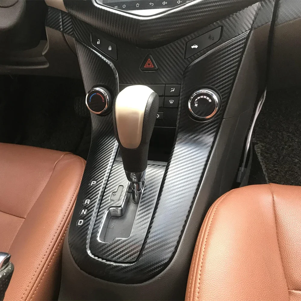 For Chevrolet Cruze 2009-2015 Interior Central Control Panel Door Handle Carbon Fiber Stickers Decals Car styling Accessorie