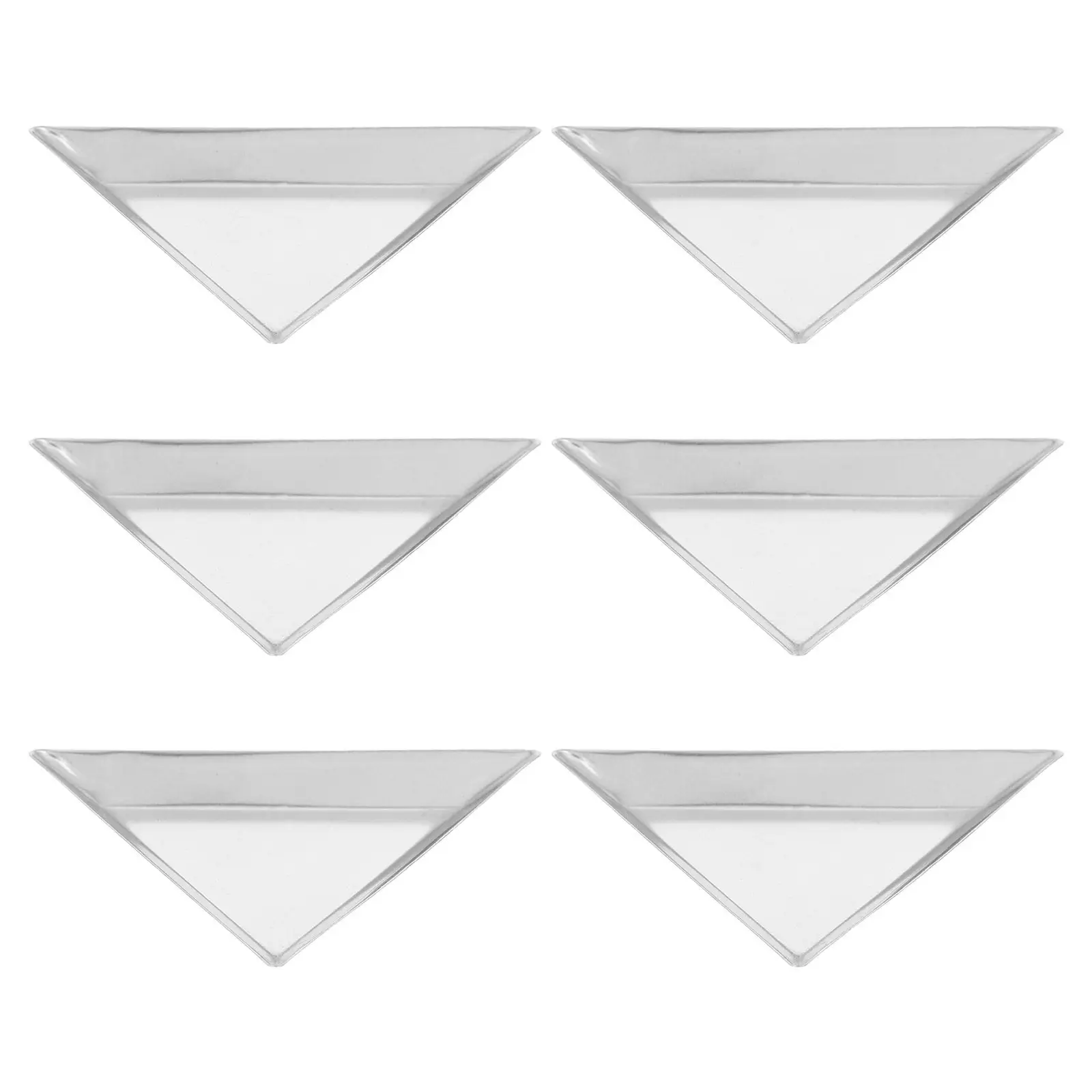 

6Pcs Aluminum Jewelry Organizers Triangle Bead Sorting Trays Nail Art Rhinestones Storage Plates DIY Crafts Small Beading Trays