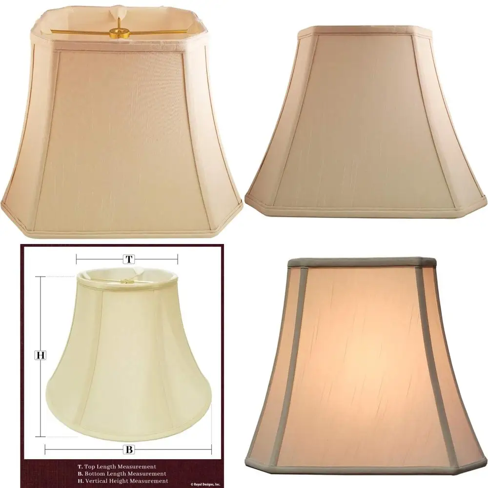 

Прямоугольный бежевый угловой абажур от 7x10 до 12,25x18 — высота 13,25 дюйма, подходит для домашнего освещения