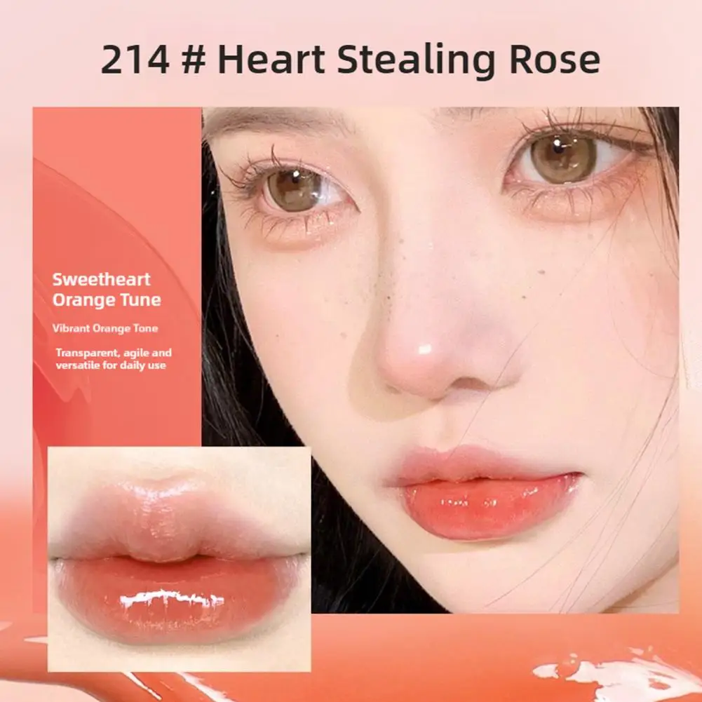 Clear Crystal Glitter Lip Gloss Temperature Discoloration Lip Shiny Up Korean Lip Pearl Glaze Make Moisturizing NonSticky G J7F1