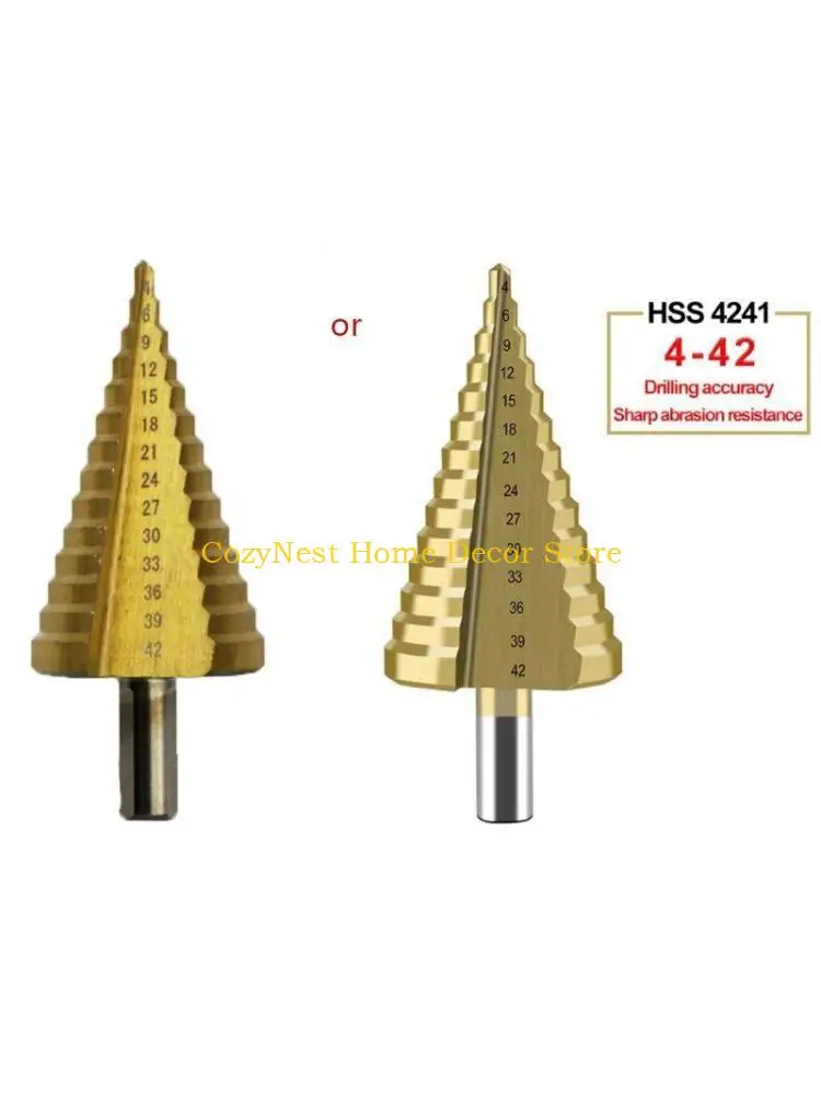 

92MF 4-42mm HSS for Titanium Coated Step Drill Bit Drilling Power Tool for Metal