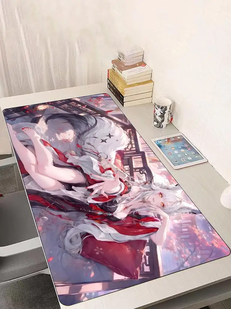 Podkładka pod mysz Esports, podkładka gamingowa, obszyte krawędzie, mata na biurko komputerowe, podkładka pod mysz w stylu anime Wuthering Waves Hsin — zdjęcie produktu 7