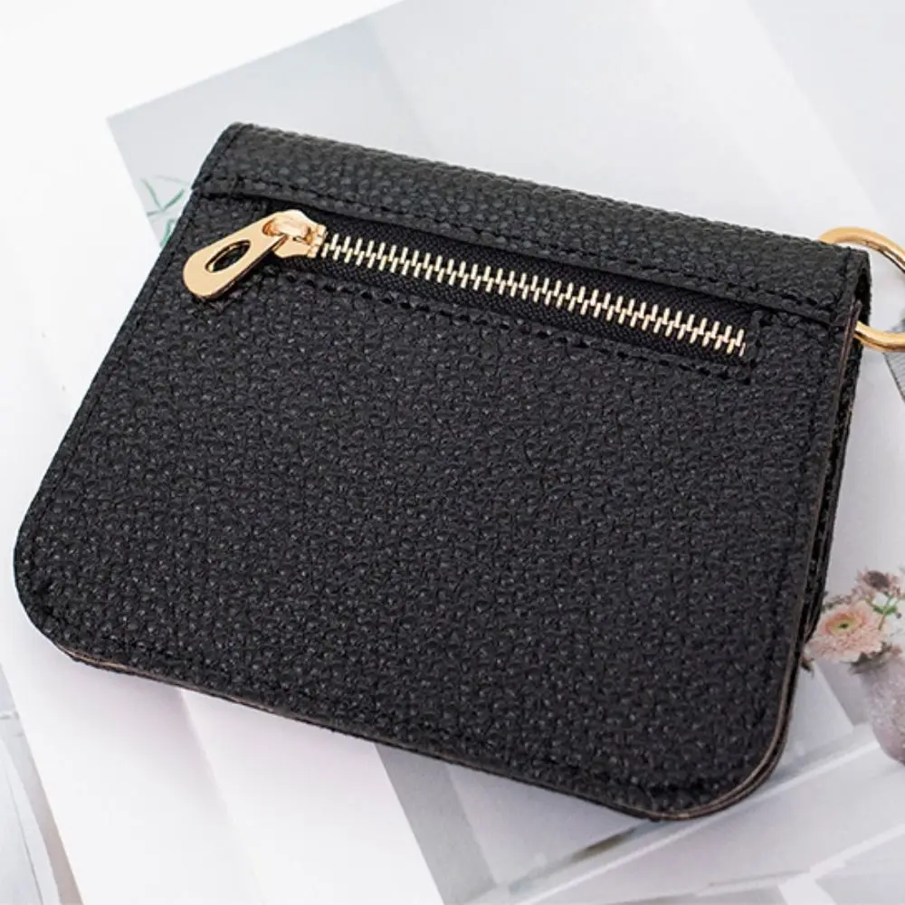 Cartera plegable multifuncional conveniente para mujer, tarjetero a la moda