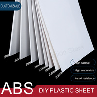 ABS Board Model Modification Board Thickness 0.5mm 0.8mm 1mm 1.5mm 2mm 3mm 4mm 5mm Customized DIY Hard Plastic Sheet White
