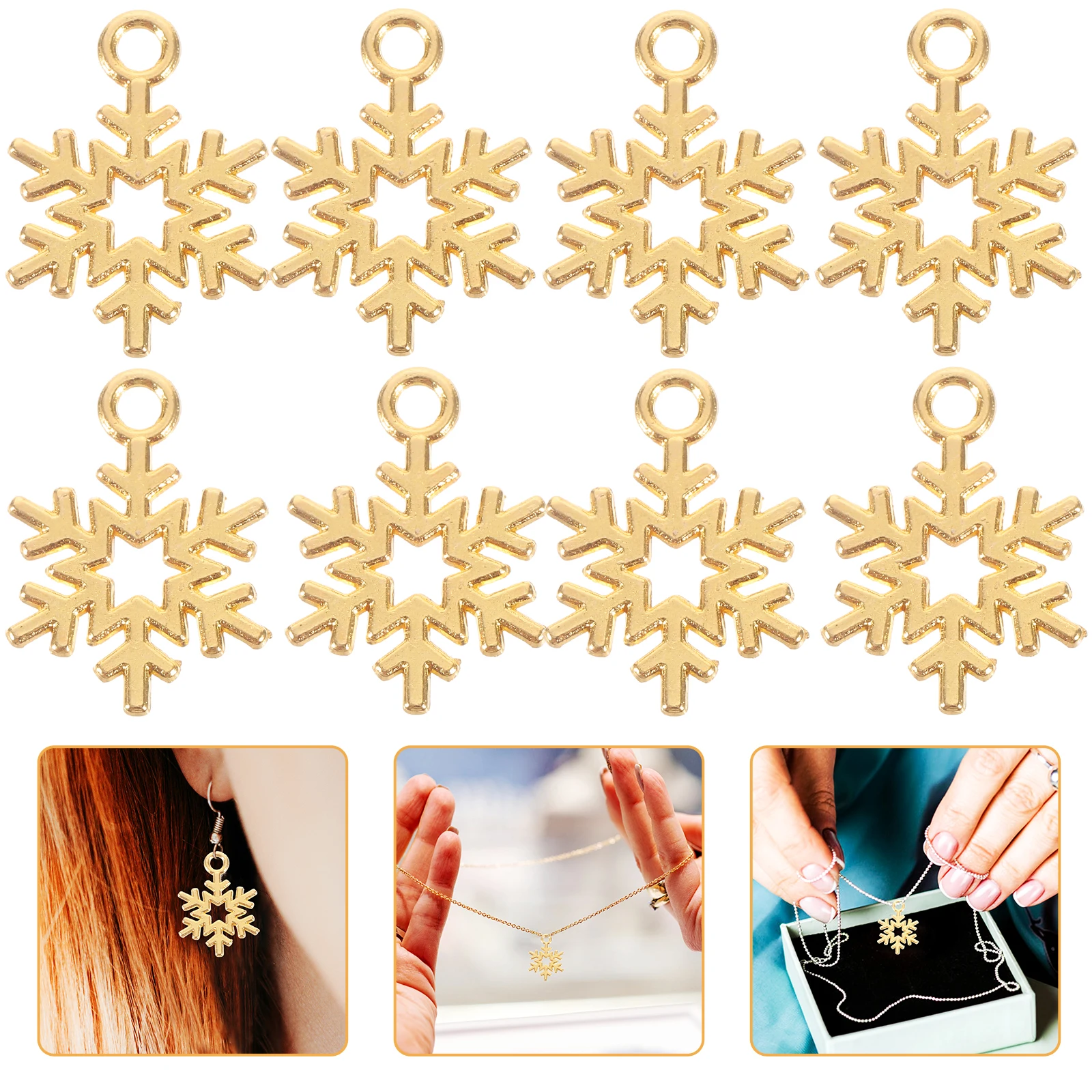 100 قطعة ندفة الثلج سحر سبائك النتائج مجوهرات DIY اكسسوارات لعيد الميلاد أقراط قلادة سوار صنع