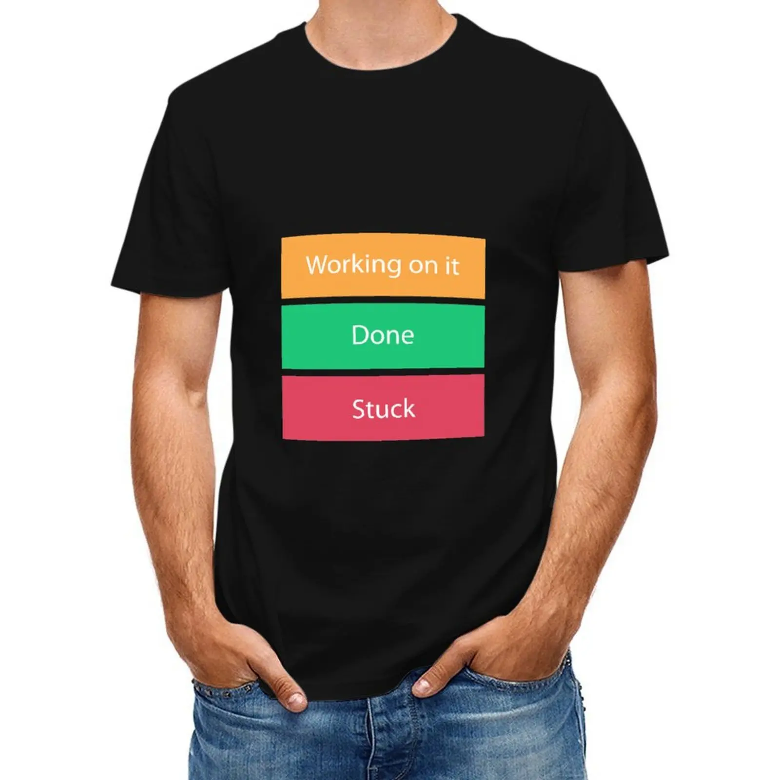 

Monday.com Project Status / Working on it / Stuck T-Shirt blue archive sublime luxury clothes men