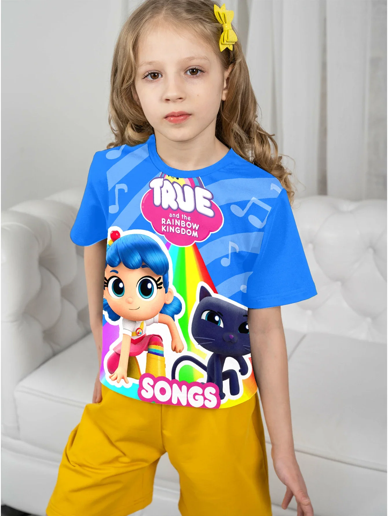 3D Print True and The Rainbow Kingdom Baby Clothing 5 to 14 Years Male Outdoor Clothes for Children Boy Girl Child T-Shirt Top