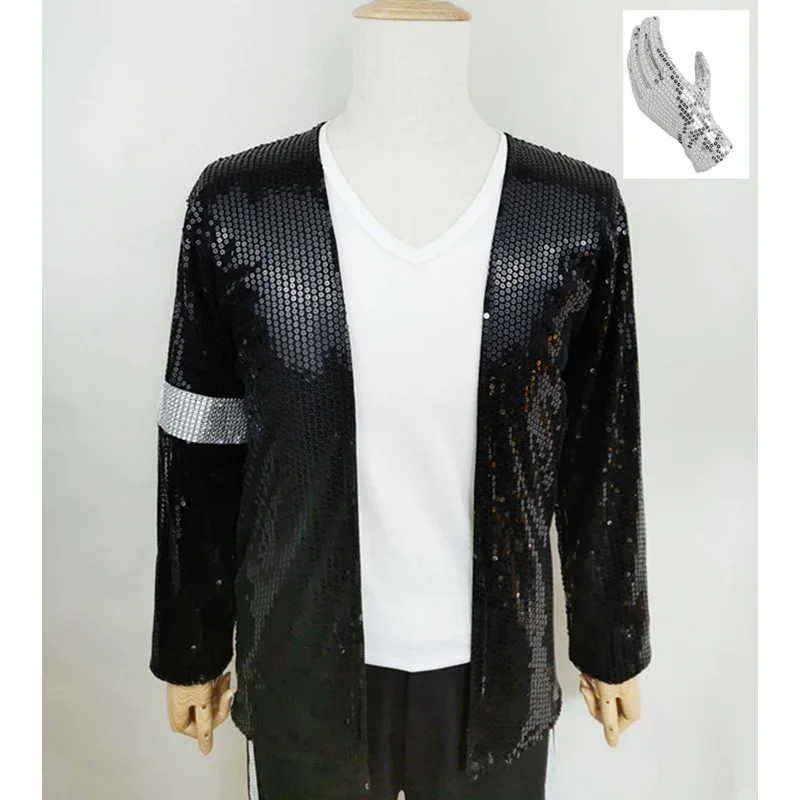 Michael Jackson Costume Jackson imitates clothing Billy King MJ dance performance suit Cosplay stage performance Bar Nightclub