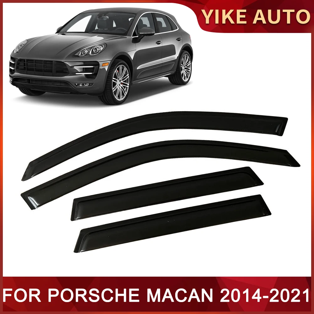 

Window Visor for Porsche Macan 2014-2021 Weathershied Door Visor Wind Sun Rain Guards Side Window Wind Deflectors Auto Part