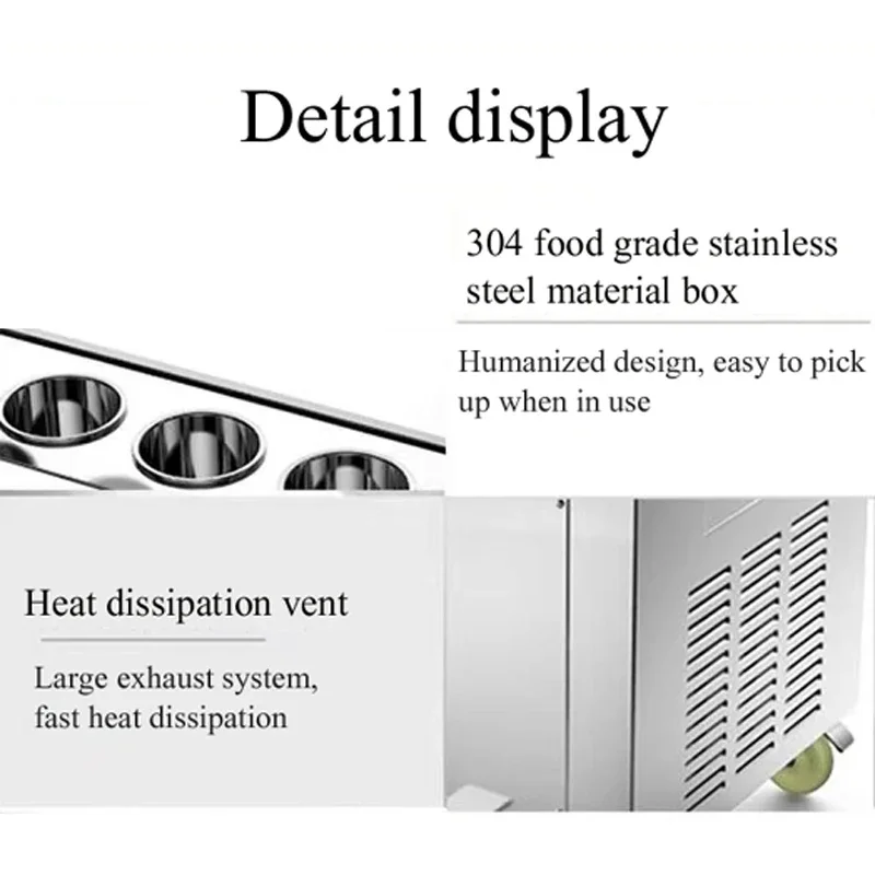 304 Stainless Steel Stir Frying Ice Machine DIY Ice Cream Desserts Are Suitable For Afternoon Tea Is A Summer Cooling Food Tools