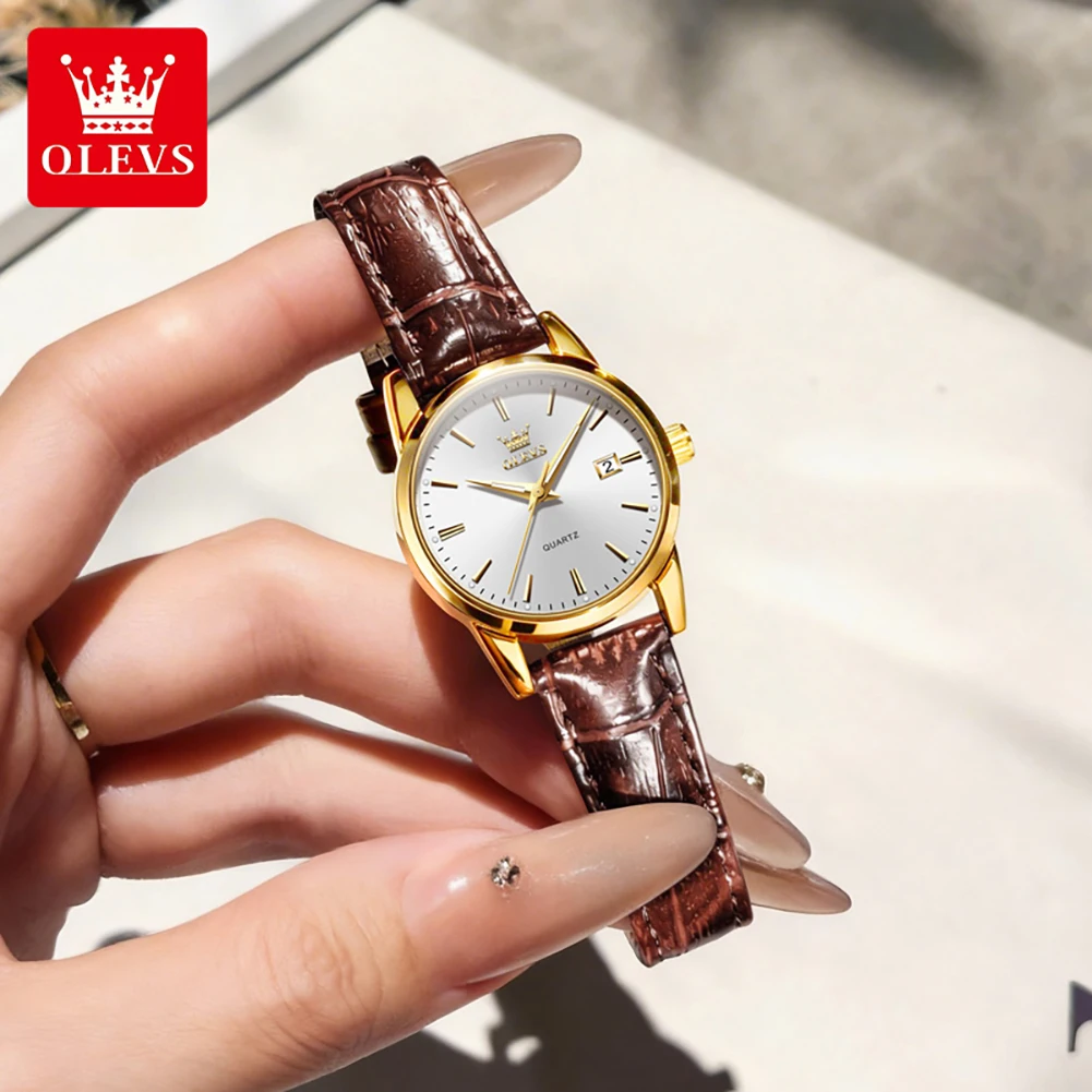 OLEVS 6898 Women Watch Original Quartz Watches Waterproof Luminous Date Watch Bracelet Set Ladies' Gift 2026 New Color Reloj view 3