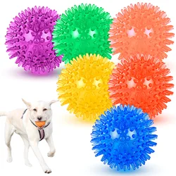 Fetch Spike Balls TPR Training Sounding Toys for Pet Small Dogs Puppy Rubber Bright Colors Chew Teething Tooth Cleaning Toys