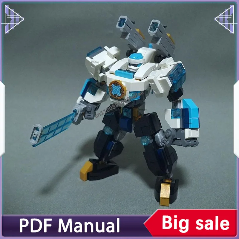 Zestaw klocków Mech Zane'a w stroju bojowym, figurki, akcesoria, dekoracja, klocki dla dorosłych, dekoracja, prezent na Boże Narodzenie