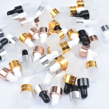 10 adet/grup 1ml 2ml 3ml 5ml buzlu cam damlalıklı şişeler boş uçucu yağ şişeleri kavanoz şişeleri pipet ile parfüm şişeleri