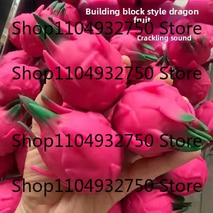 Handmade Crispy durian and dragon fruit Stress Ball Squeeze Toy,  Squishy Fidget Ball, ASMR Sensory  Stress Relief Toy