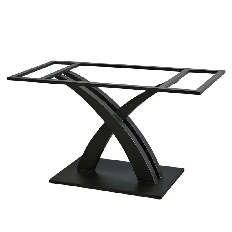 Simple modern rectangular painted wrought iron dining table legs, simple modern rectangular painted wrought