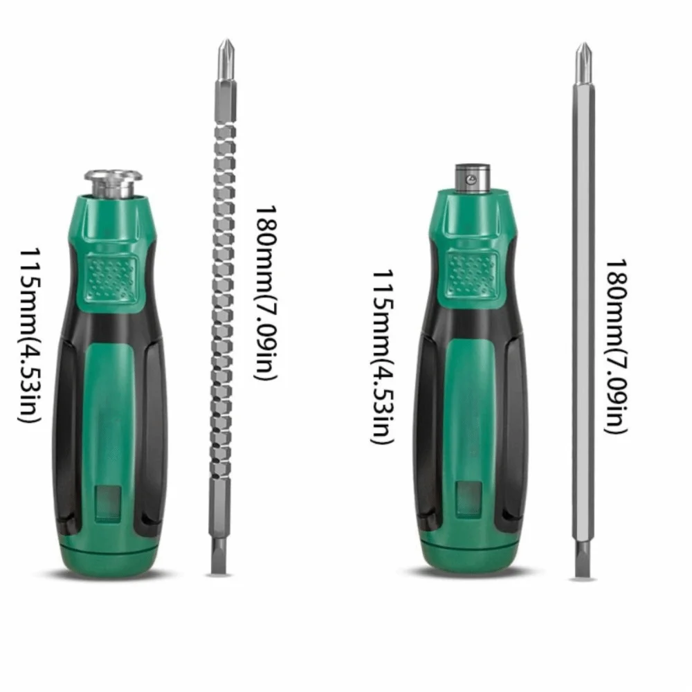 Chrome Steel Double Head Screwdriver Scalable Design Short Handle Dual-purpose Screwdriver Labor-saving Mini Size