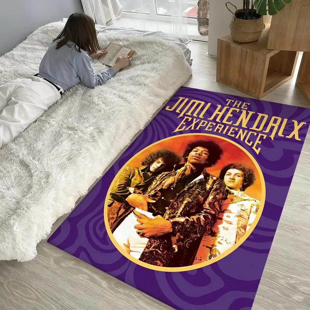 

Guitarist-JimiS-Hendrixs Floor Mat Soft Thickened Non-Slip Door Mat for Living Room Home Decor Flannel Rugs