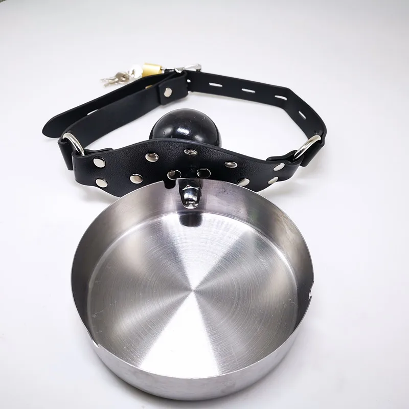 BDSM Slave Dog Basin Ashtray + Asphyxia Gag Bondage Restraints Open Mouth Breathable Sex Toys Gag Adult Sex Games For Couple