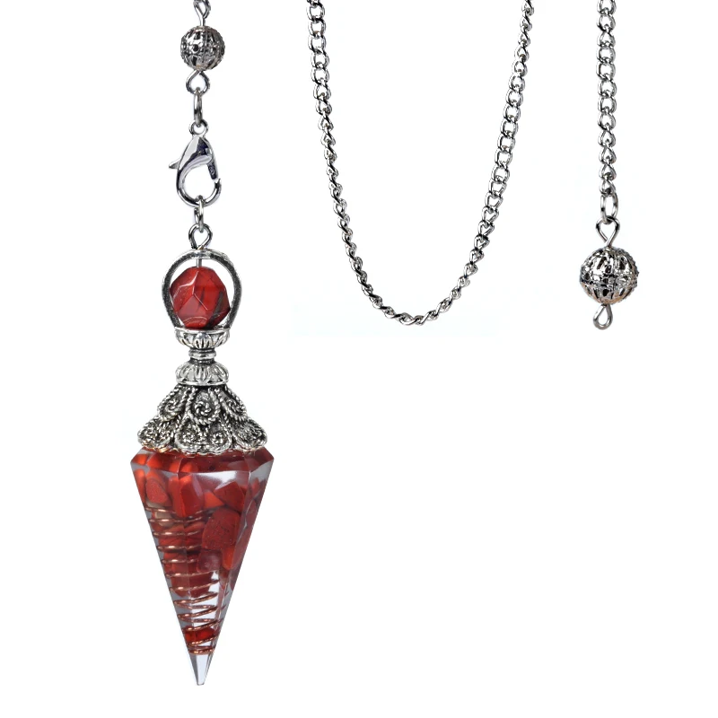 Natürliche Stein Geist Pendel Anhänger Gitter Kette Energie Glück Geheimnisvolle Reiki Harz Für Schmuck Machen Zubehör Halsketten