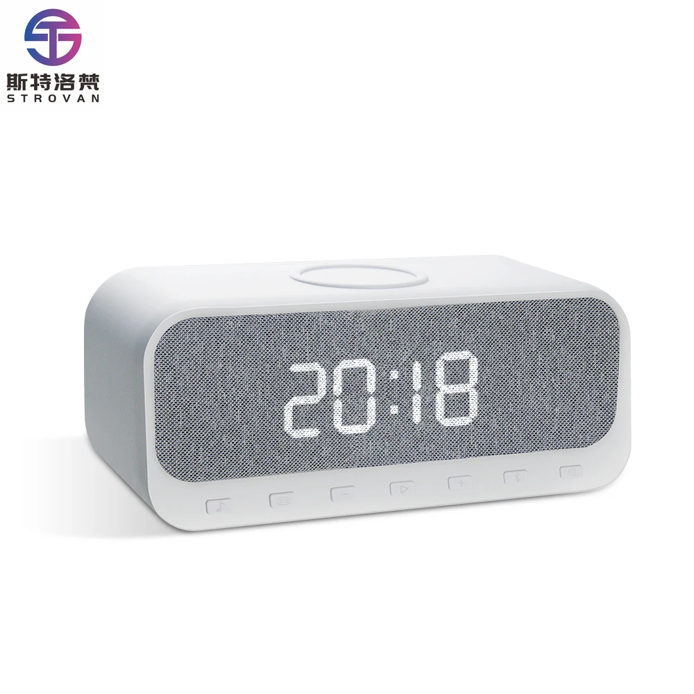 

New Desktop Alarm Clock Wireless Charging Wireless Speaker Multi-function Gift Sleep Portable Radio