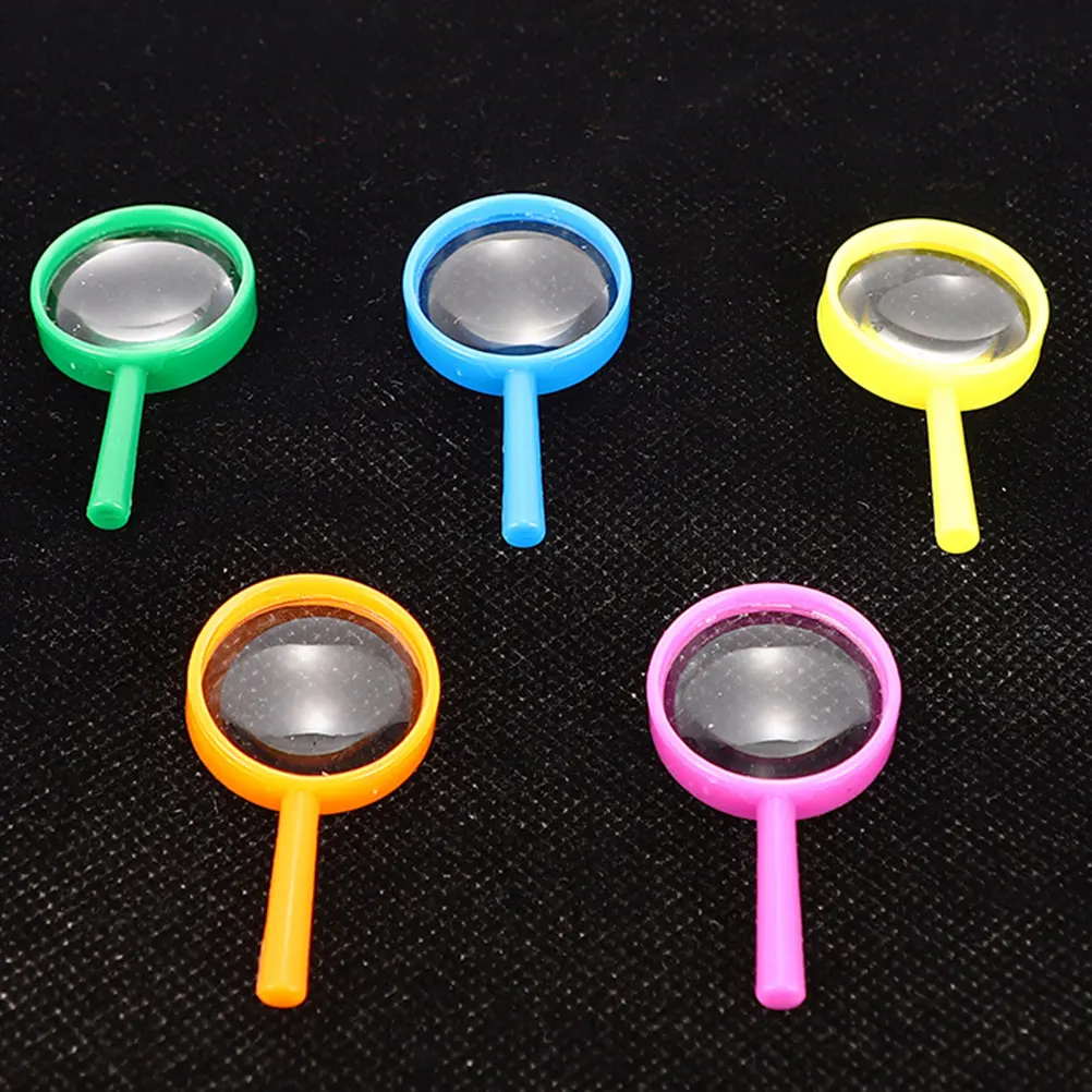 

6Pcs Portable Handheld Magnifying Glass 25mm Ergonomic Lightweight for Seniors Reading Backyard Exploration Science