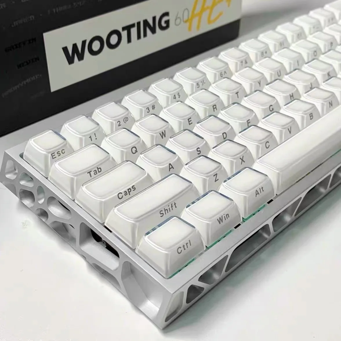 136 teclas branco jello cristal claro pc keycaps duplo tiro onda mágica lado-iluminado abs keycaps perfil asa para mx switches teclado