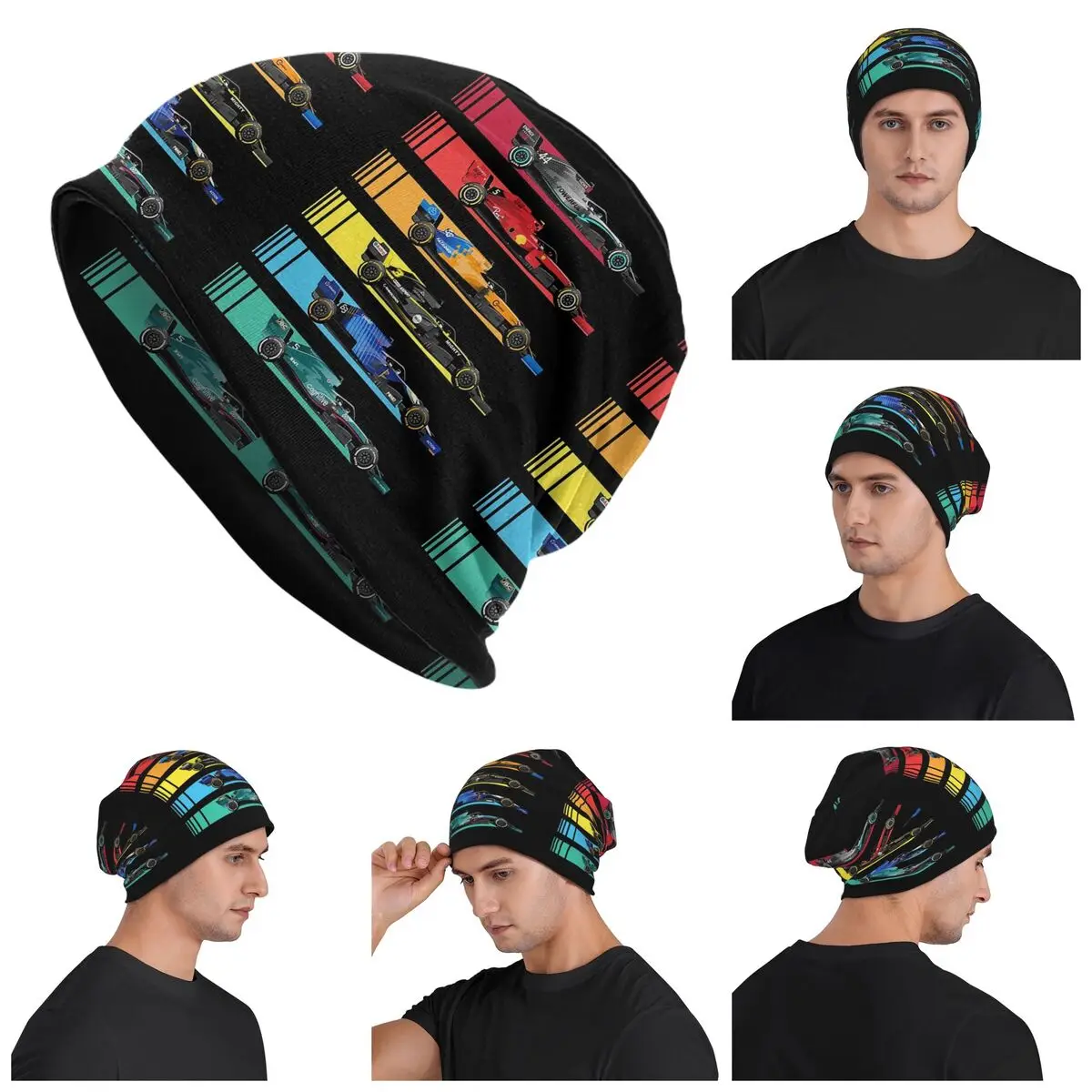 Formula Racing Cars 2023 Skullies Beanies Hats Warm Autumn Winter Outdoor Cap Knitted Bonnet Caps for Unisex Adult