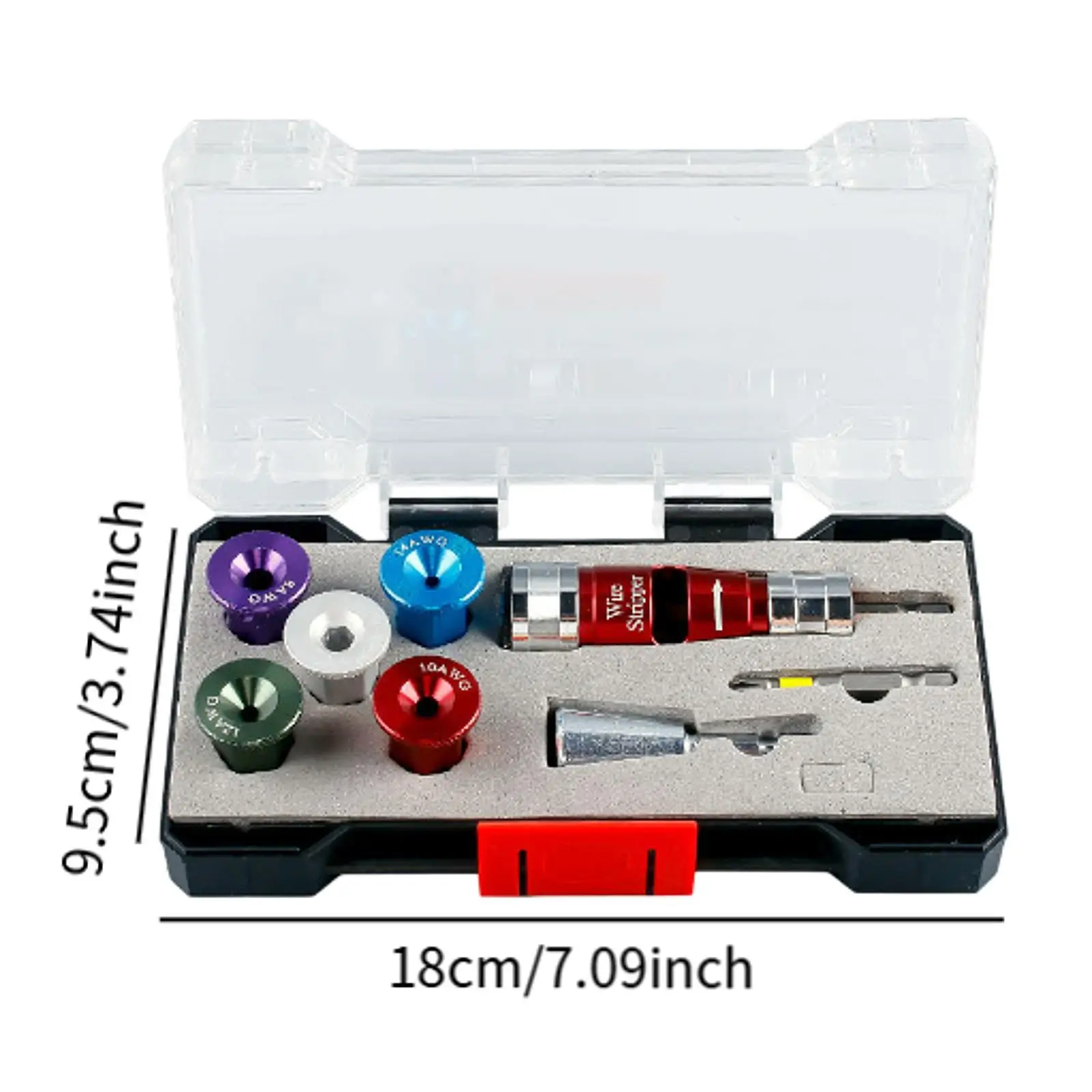 Portable Wire Stripper Machine with Storage Box Stripping Pliers Tool Set for Home Electrician and Power Drill Use