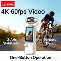 Cámara Deportiva Portátil Lenovo 4K HD WiFi, Grabadora para Viajes, Bicicleta, Motocicleta y Vlogging